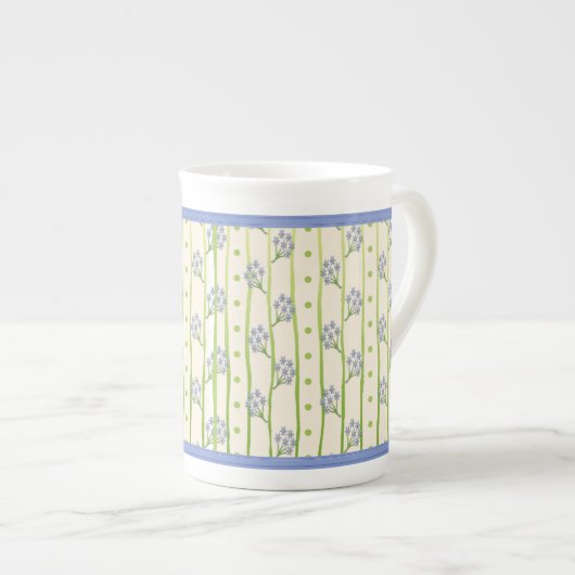 Tasse En Porcelaine Oubliez-Moi-Nots (Devant droit)
