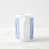 Tasse En Porcelaine Paisley éléphant - bleu cobalt et blanc (Dos)