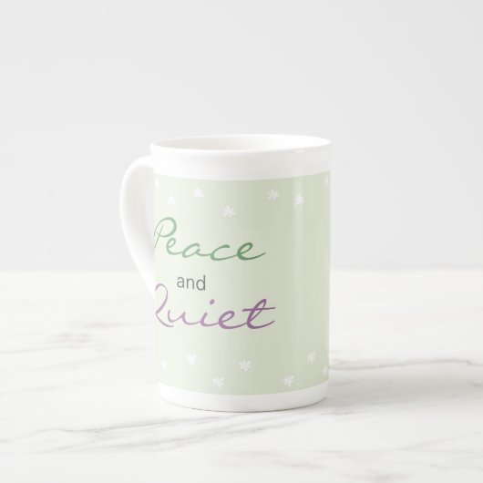 Tasse En Porcelaine Paix et mots tranquilles (Devant gauche)