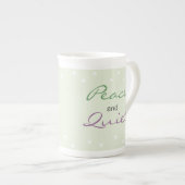 Tasse En Porcelaine Paix et mots tranquilles (Devant droit)