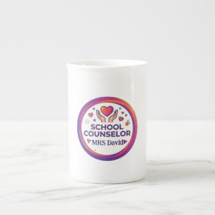 Tasse En Porcelaine Panneau de Conseiller Scolaire Thème de Gentilless