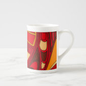 Tasse En Porcelaine Panneaux orange Abstraits (Droite)