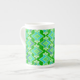 Tasse En Porcelaine Papiers peints Art Déco, vert jade
