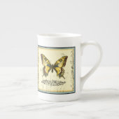 Tasse En Porcelaine Papillon décoratif avec Fleur sauvage (Droite)