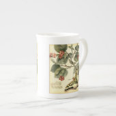 Tasse En Porcelaine Papillon et libellule à fleurs rouges (Devant droit)