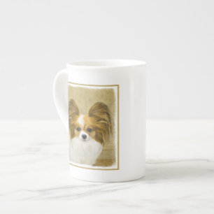 Tasse En Porcelaine Papillon (Hound Tri) Peinture - Art Chien original