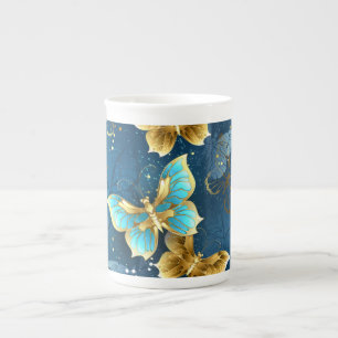 Tasse En Porcelaine Papillons dorés