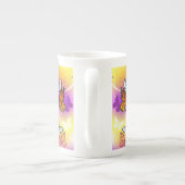 Tasse En Porcelaine Papillons Monarque sur Arrière - plan pourpre (Dos)