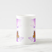 Tasse En Porcelaine Papillons Monarque sur Arrière - plan pourpre (Devant)