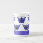 Tasse En Porcelaine Papillons pourpres (Devant)