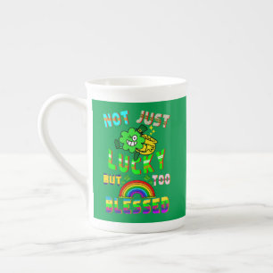 Tasse En Porcelaine Pas Seulement Lucky, Mais Trop Béni