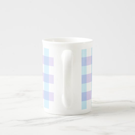 Tasse En Porcelaine Pastel Purple Gingham (Dos)