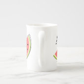 Tasse En Porcelaine Pâte de pastèque 2 monogramme (Dos)