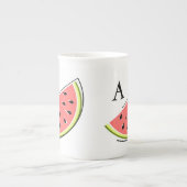 Tasse En Porcelaine Pâte de pastèque 2 monogramme (Devant)