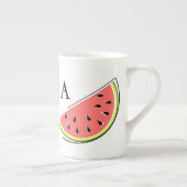 Tasse En Porcelaine Pâte de pastèque 2 monogramme (Droite)