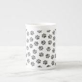 Tasse En Porcelaine Patrouilles de Doodle, Paws de Chien, Paws Noirs (Devant)