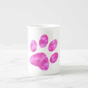 Tasse En Porcelaine Patte rose camouflage