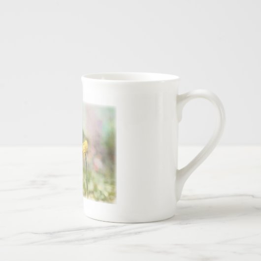 Tasse En Porcelaine Pavot jaune solitaire (Droite)