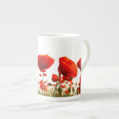 Tasse En Porcelaine Pavots rouges (Devant droit)