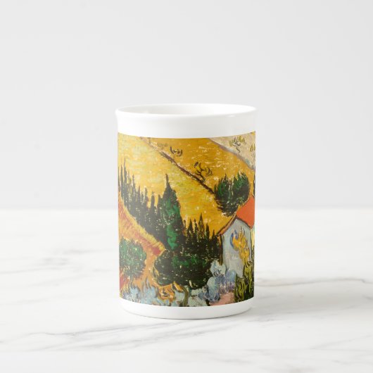 Tasse En Porcelaine Paysage avec Maison et PloughmaVincent van Gogh (Devant)