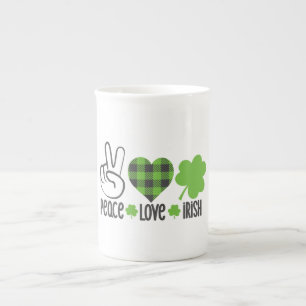 Tasse En Porcelaine Peace Love Irish-60682