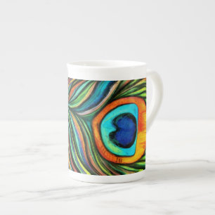 Tasse En Porcelaine Peacock Firebird Peather Peather