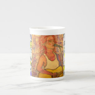 Tasse En Porcelaine peinture à goutte de chanteuse