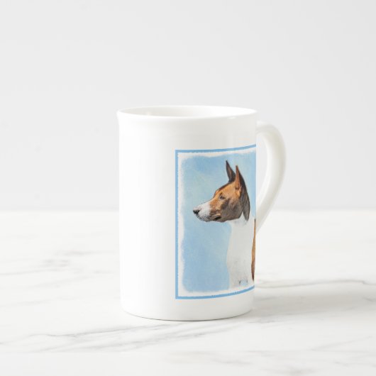 Tasse En Porcelaine Peinture Basenji - Belle Art Original (Devant droit)