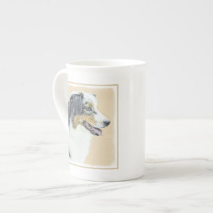 Tasse En Porcelaine Peinture de berger australien - Art original de ch