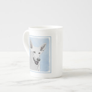Tasse En Porcelaine Peinture de berger blanc - jolie art original de c