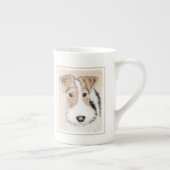 Tasse En Porcelaine Peinture de Fox Terrier de fil - art original (Droite)
