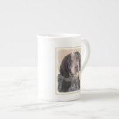 Tasse En Porcelaine Peinture de linge bluetick - mignon chien original (Devant droit)