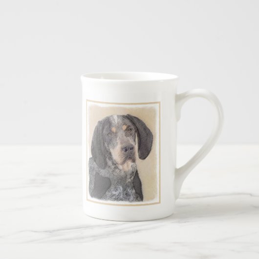 Tasse En Porcelaine Peinture de linge bluetick - mignon chien original (Droite)
