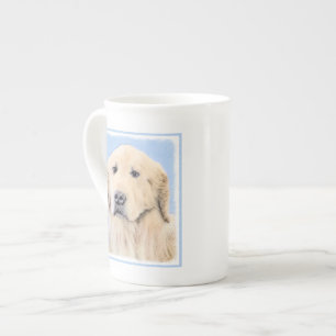 Tasse En Porcelaine Peinture Golden Retriever - Joli art original chie
