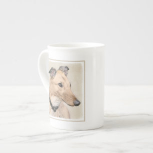Tasse En Porcelaine Peinture Greyhound - Cute Original Chien Art