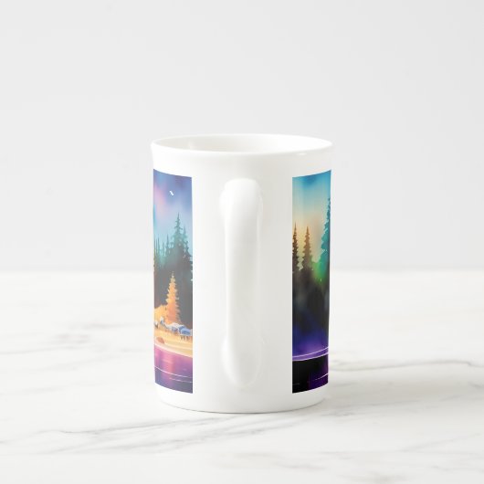 Tasse En Porcelaine Peinture Lake House Par Water-86745 (Dos)