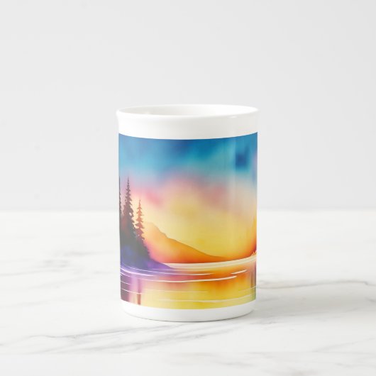 Tasse En Porcelaine Peinture Lake House Par Water-86745 (Devant)