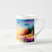 Tasse En Porcelaine Peinture Lake House Par Water-86745 (Droite)