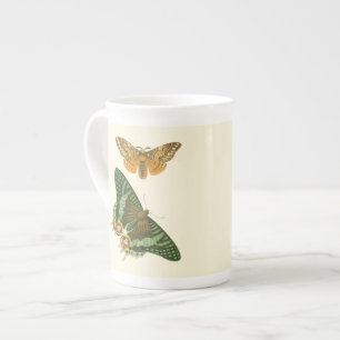 Tasse En Porcelaine Peinture légèrement encadrée de papillon