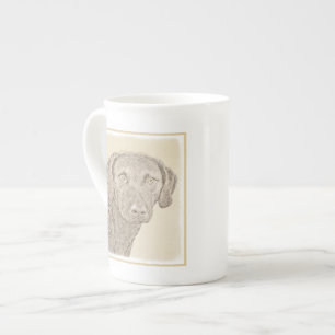 Tasse En Porcelaine Peinture originale de chien par Retriever de Chesa