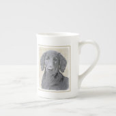 Tasse En Porcelaine Peinture Retriever à revêtement plat - Art Chien o (Droite)