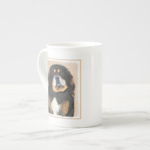 Tasse En Porcelaine Peinture Tibétaine Mastiff - Joli art original chi