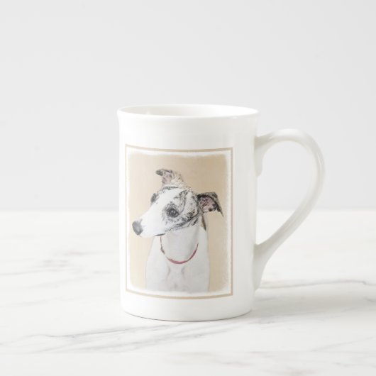 Tasse En Porcelaine Peinture Whippet - Jolie art original chien (Droite)