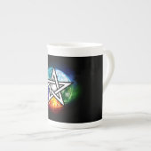 Tasse En Porcelaine pentagramme du Wiccan (Devant droit)
