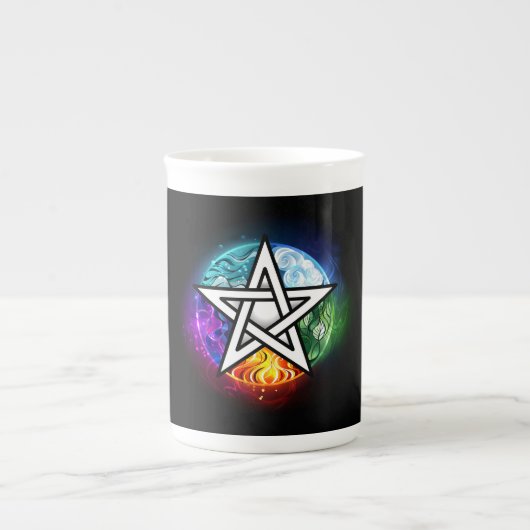 Tasse En Porcelaine pentagramme du Wiccan (Devant)
