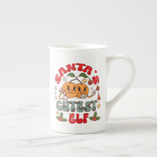 Tasse En Porcelaine Père Noël Cutest Elf Sublimation-80881