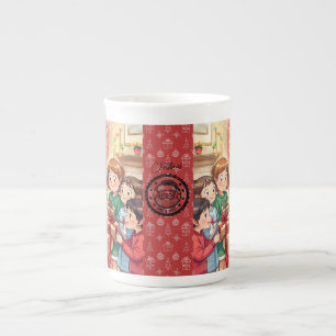 Tasse En Porcelaine Père Noël, La joie de Noël