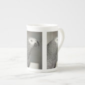 Tasse En Porcelaine Perroquet gris d'Afrique (Devant droit)