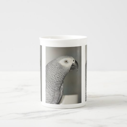 Tasse En Porcelaine Perroquet gris d'Afrique (Devant)