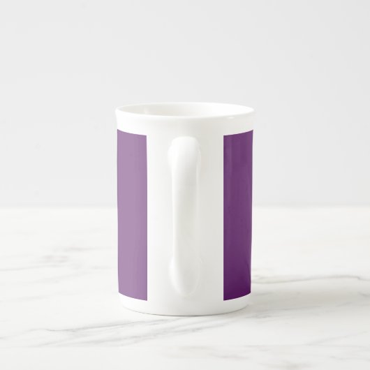 Tasse En Porcelaine Personalisé KEEP CALM ET votre texte sur violet (Dos)